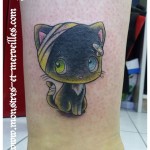 Tatouage chat kawaï