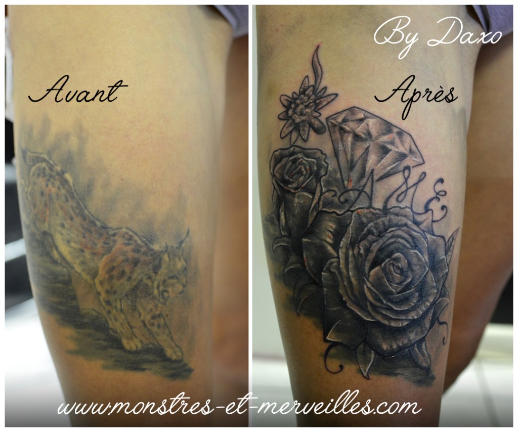 Cover lynx par roses et diamant