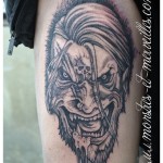 Tatouage loup garou esquisse