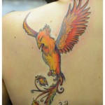 Tatouage phoenix couleurs