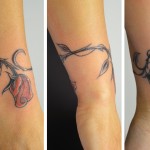 Tatouage de bracelet floral