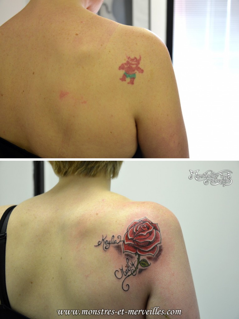Tatouage de recouvrement - Diablotin