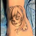 Tatouage de Catrina sur pied