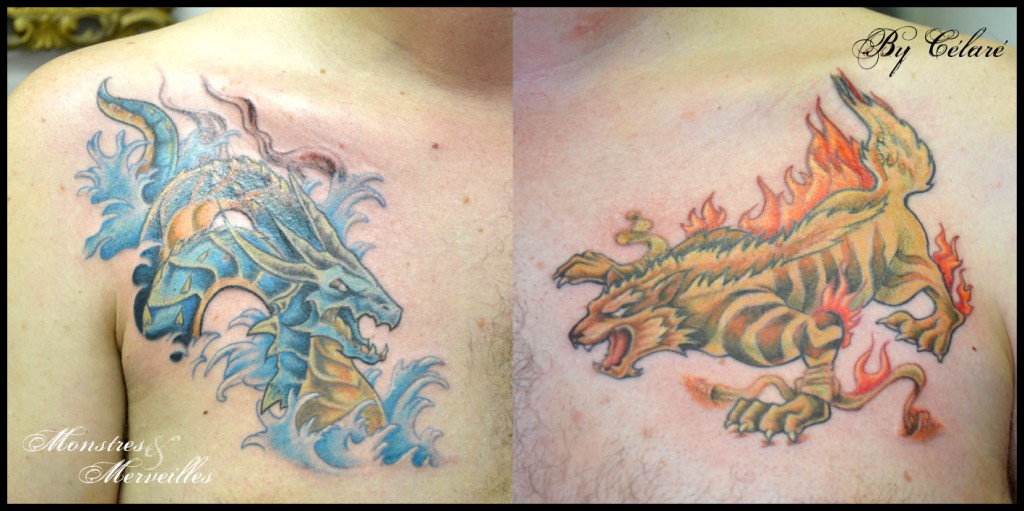 Tatouage Leviathan et Fenrir