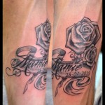 Tatouage rose mamie