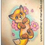 Tatouage renard kawaii