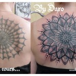 Tatouage recouvrement mandala