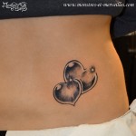 Tatouage de double coeur