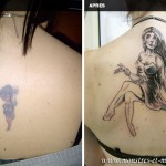 Tatouage de recouvrement - Femme