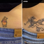 Tatouage de recouvrement - Winnie l'ourson