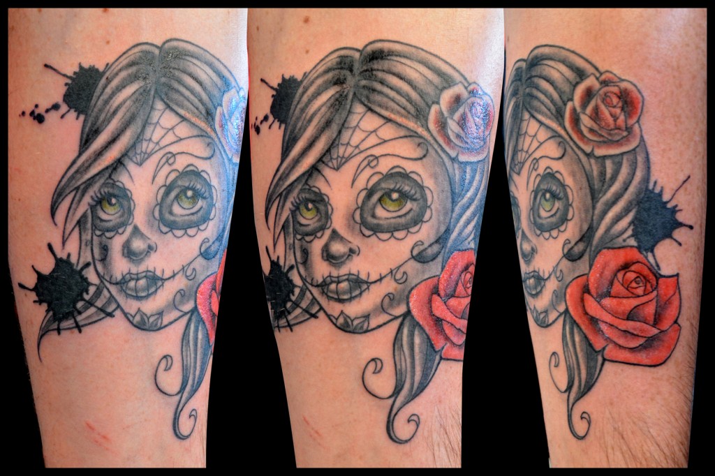 Tatouage de Catrina et tâches d'encre