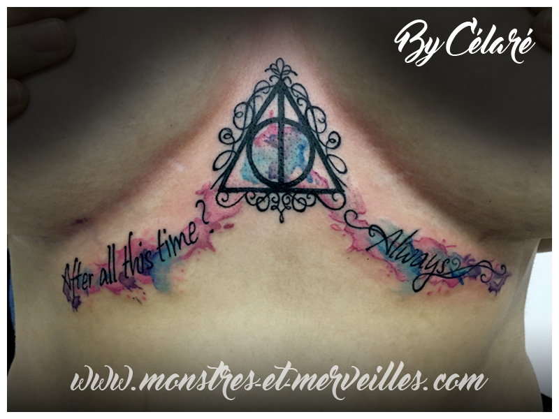 Tatouage Harry Potter aquarelle