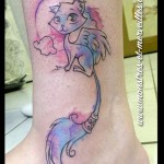 Tatouage chat aquarelle