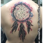 Tatouage dreamcatcher aquarelle